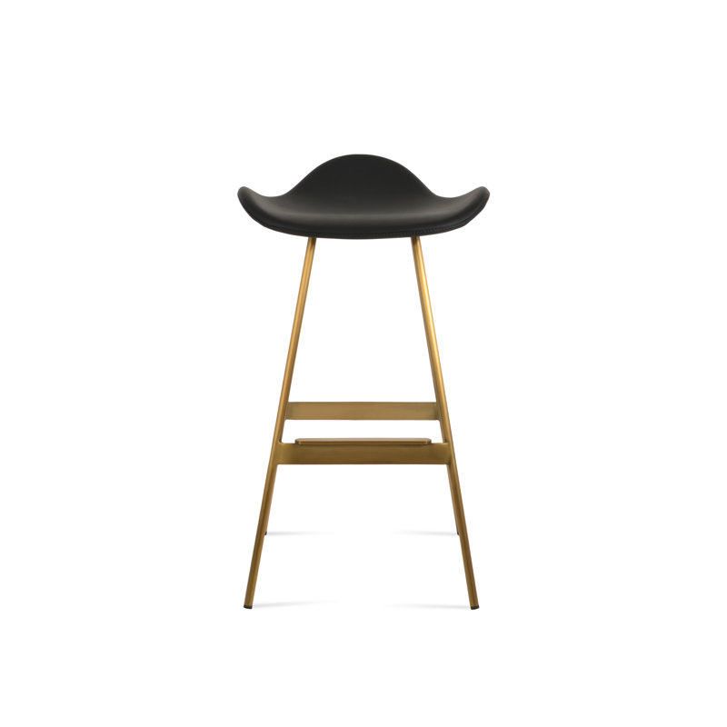 Tabouret Falcon Balat, Laiton, Noir ppm