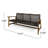 For Patio Use - Wood Frame And 3 Seater Space Outdoor With Iron Details-1959464420