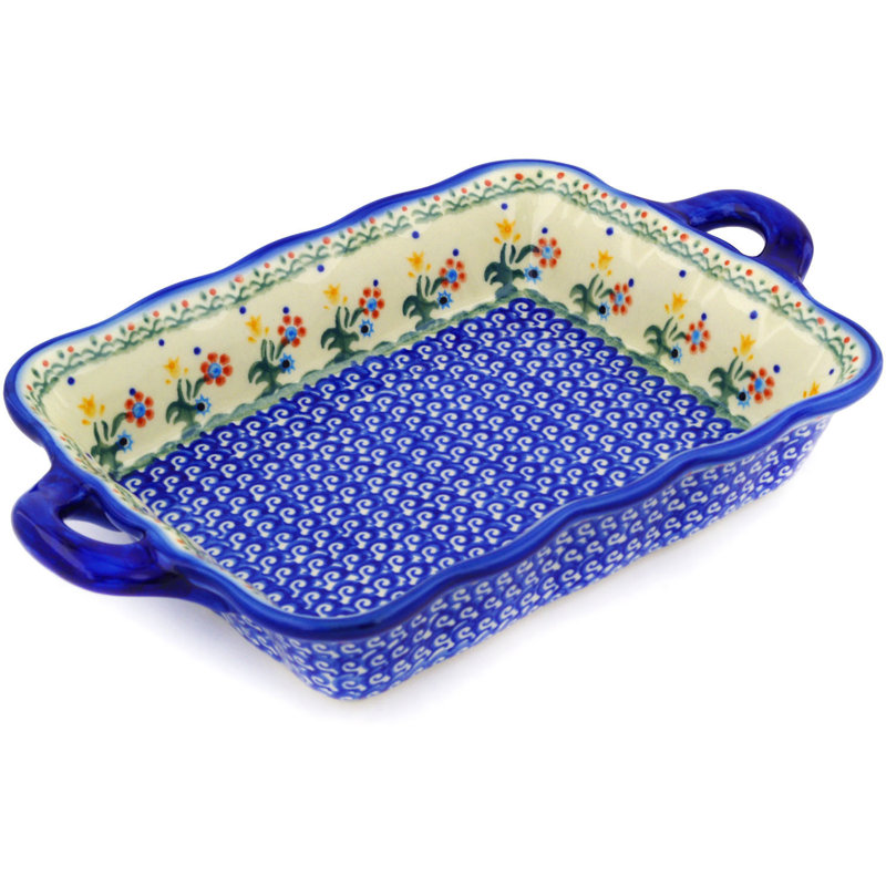 The Holiday Aisle® Rowberrow Rectangle Stoneware Stainless Steel 1 Piece Ramekin Baker Bakeware Set