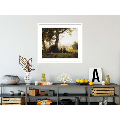 Union Soldiers Fighting in the Field by Albert Bierstadt -Framed Giclee Print