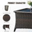 Table basse d'extérieur en osier avec rangement Wendye-367323317