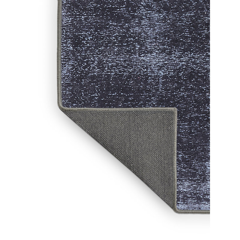 Tapis abstrait bleu foncé Huckins, Tapis de couloir 2 pi x 5 pi