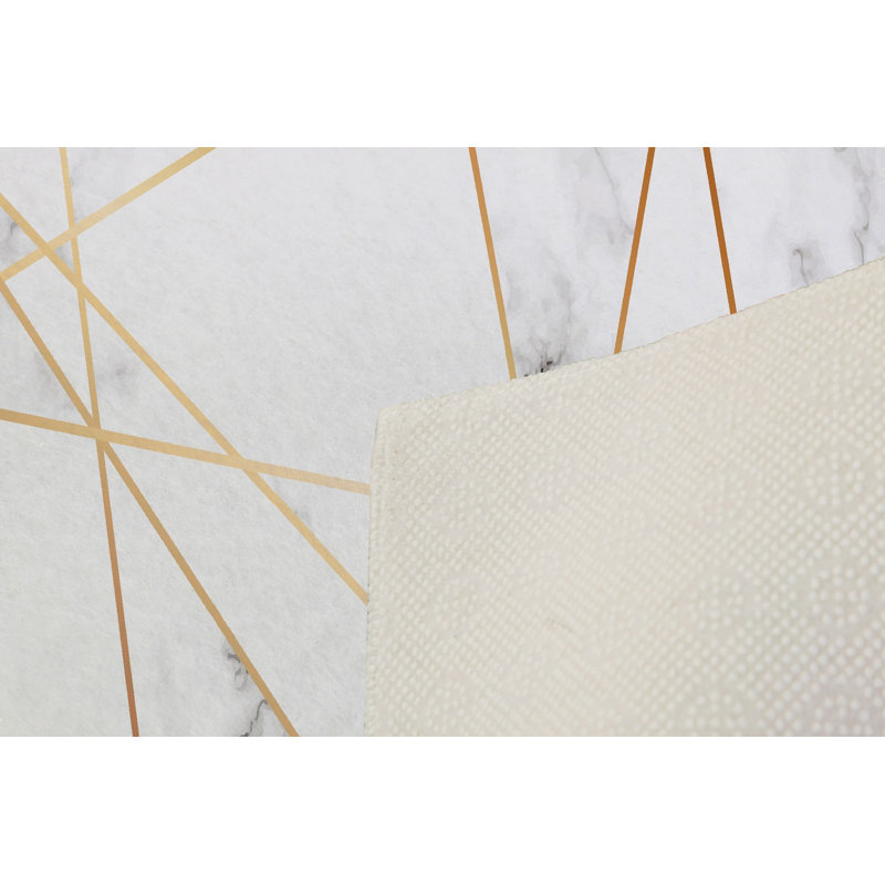 Stylish Woven Carpet (4.6 x 7.2 Feet), 100% Polyester, 0.4 in Pile Height | Antibacterial, Non-Slip Underside, Machine Washable | 3D Digital Print Design | Perfect for Living Room, Bedroom, & Dining Areas