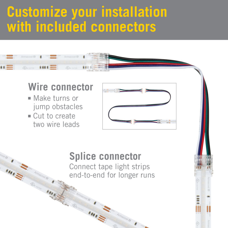 32 ft Multicolor LED Tape Light with Continuous Color