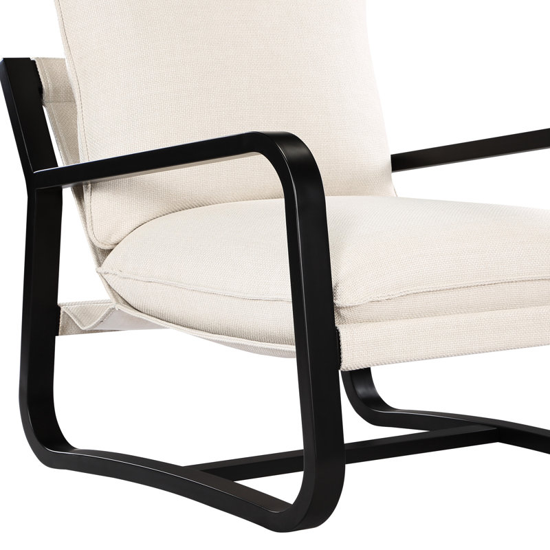 Fauteuil en tissu avoine 36,75 po, Beige