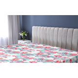 Ambesonne Nautical Fitted Sheet Watercolor Corals Plot TwinXL Size Dark Salmon and Pale Blue