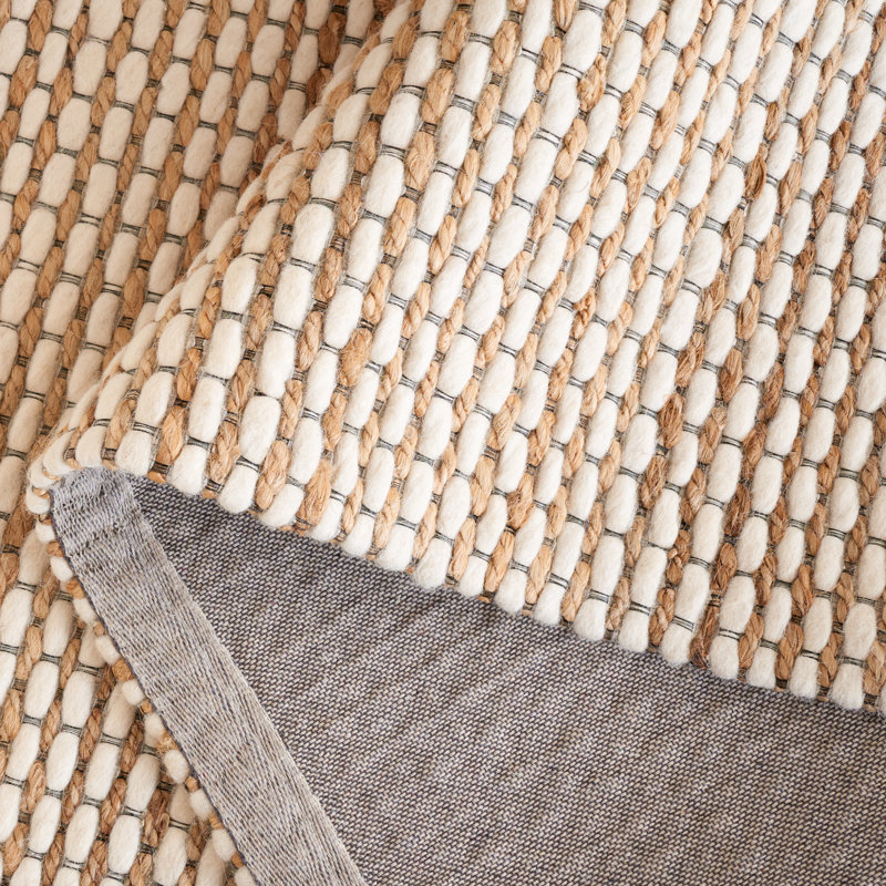 Marbella Handloomed Wool, Jute, And Cotton Geometric Rug, Rectangle 5' x 8'