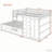 Full Size Bed with Multiple Drawers and Mini Wardrobe, MDF & Solid Wood, Modern Storage Design for Kids and Teens-983800587