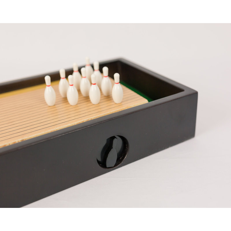 Mahogany Finish Executive Desktop Bowling Game