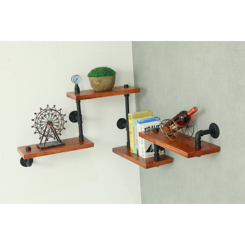 Johnneisha 4 Piece Iron Bracket Shelf