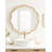 Scalloped Round Rattan Bathroom Mirror-79730412