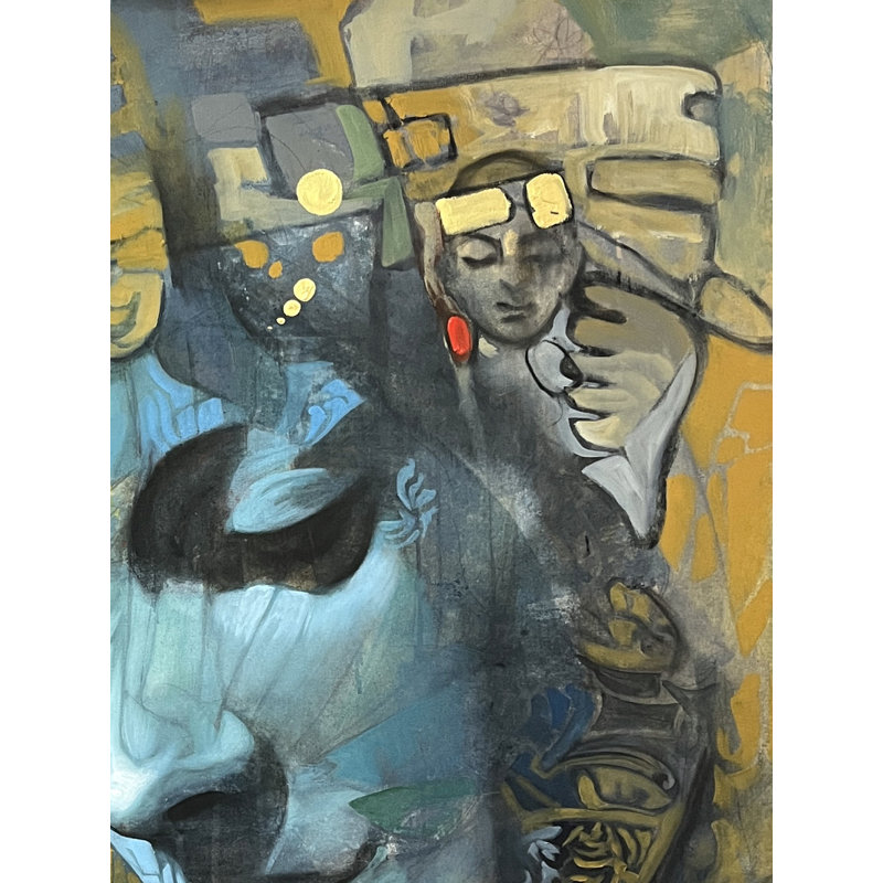 Meditative Krishna | Acrylic On Canvs | By Maadhvan Goyal