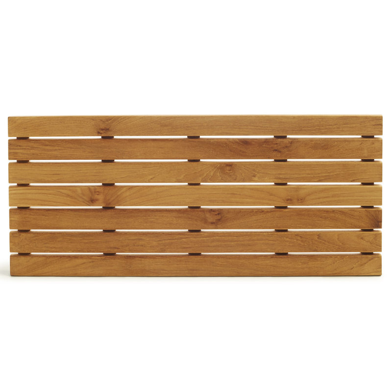 Solid Wood Shower Mat, 1.5" H x 14" W x 32" L