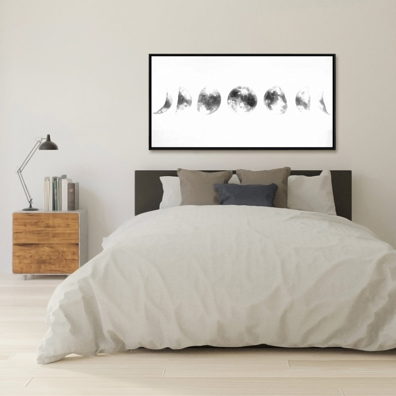 Eclipse in several phases - 24"x48" Framed canvas