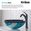 Lavabo de salle de bain vasque circulaire en verre avec robinet Nature Series-35841299