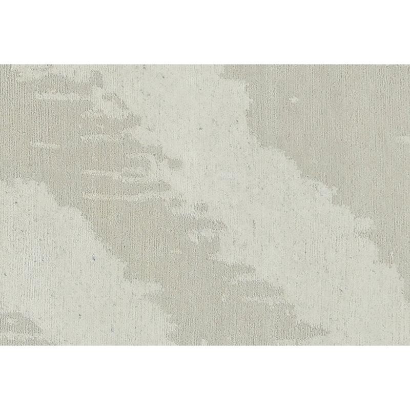 Hand Knotted Abstract Area Rug in Ivory/Light Khaki, Rectangle 5' x 8'