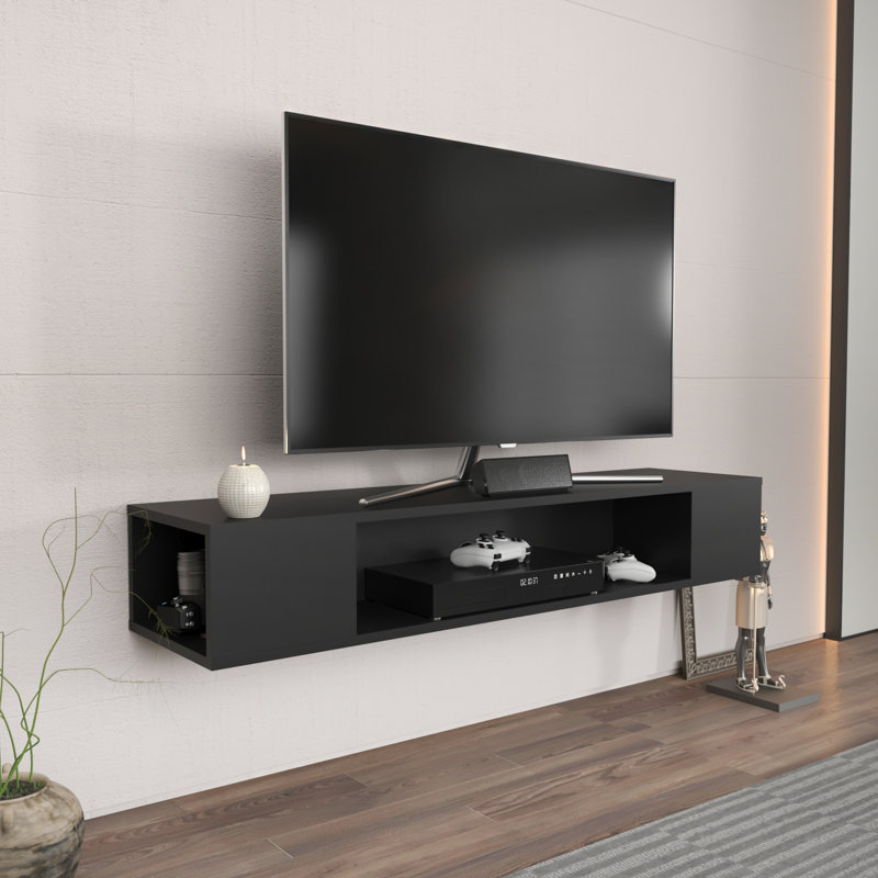 Abbie-Jane Floating TV Stand for TVs up to 70", Black