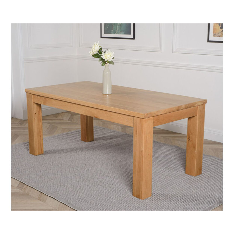 Anayansi Oak Solid Wood Dining Table, 77"H x 182"L x 92"W