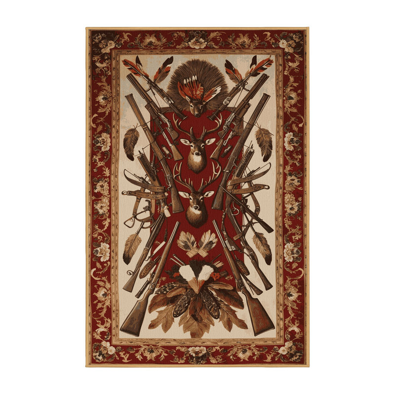 Tapis brun français lavable à la machine, Tapis de couloir 2 pi x 4 pi