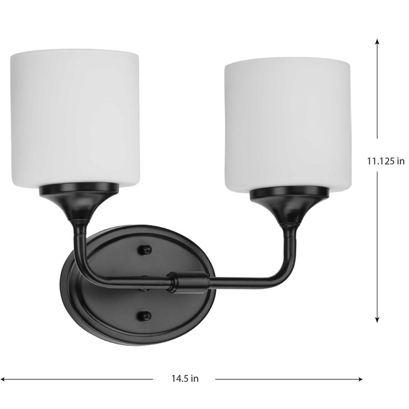 Shaniqa 2 - Light Dimmable Vanity Light, Matte Black