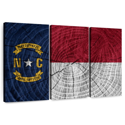 Texture du bois, drapeau de la Caroline du Nord