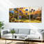 Hydrangea Garden Scene, reproduction d'art sur toile tendue sur toile (ensemble de 3)-141009050