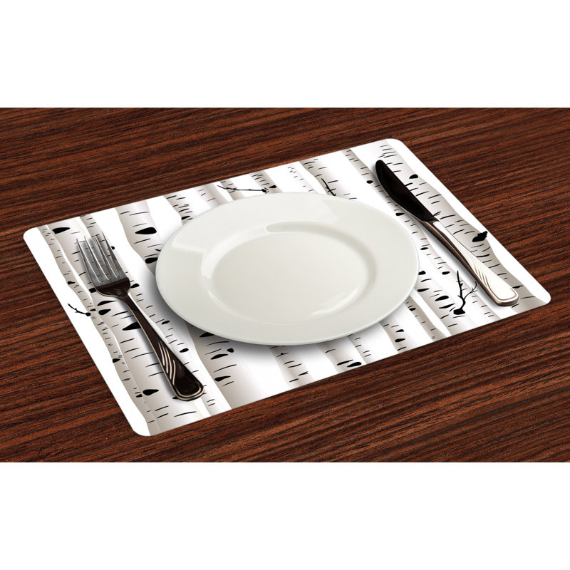 Caver Birch Tree Seasonal Woodland Placemat