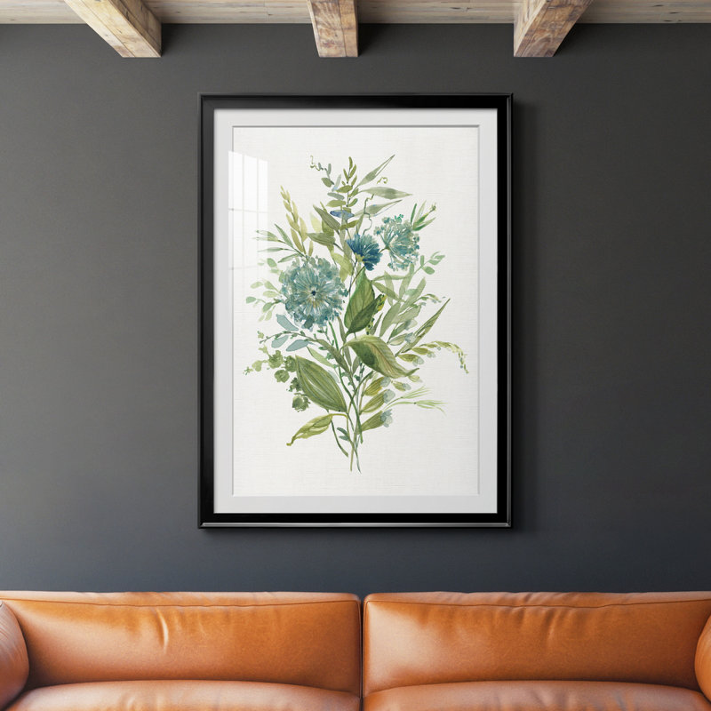 Greenery II - Peinture sur toile encadrée, Noir, H 26,5 po x l 36,5 po x P 1,5 po