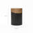 Lameen Natural Wood and Metal Round Drum End Table