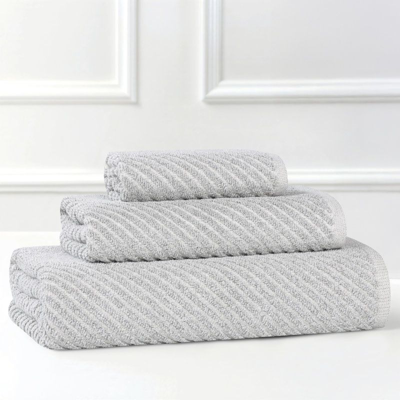 Ensemble de serviettes 3 pièces Amelia, Platine