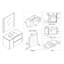Ensemble de meuble-lavabo mural simple 36 po avec miroir | 2 tiroirs à fermeture en douceur et 1 porte à fermeture en douceur, lavabo en céramique et finition imperméable à 5 couches-143642506