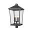 Tête de lanterne câblée noire à 4 lumières H 31 po Jilian