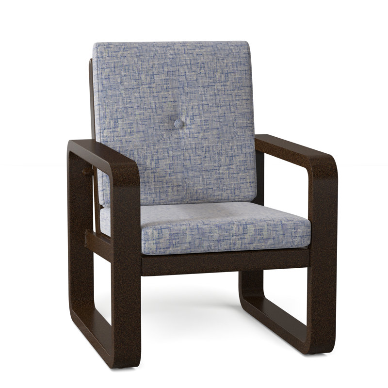 Vale Outdoor Dining Armchair, Canvas Bird's Eye Sunbrella® Canvas, Chestnut Brown