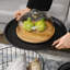 Tables basses gigognes, ensemble de 2 tables basses rondes avec panier en acier