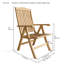 Folding Teak Patio Dining ArmChair