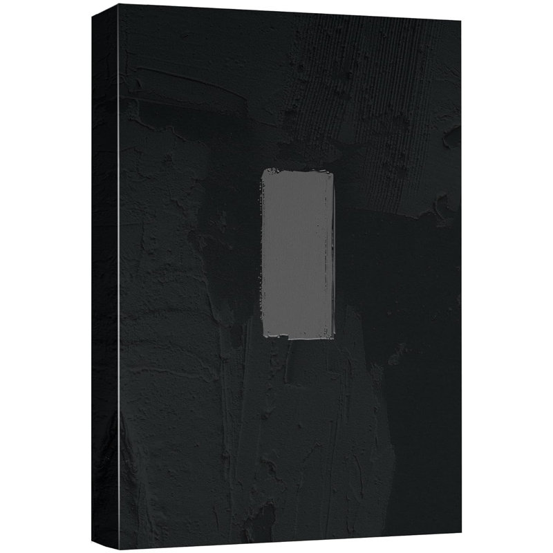 Décoration murale nordique contemporaine minimaliste minimaliste géométrique noire, Toile tendue