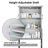 Trijal 69'' H Metal and Wood Over the Toilet Storage-346359625