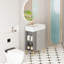 Meuble-lavabo à tablettes ouvertes 21,6 po avec évier en céramique et porte à fermeture en douceur-1971794141