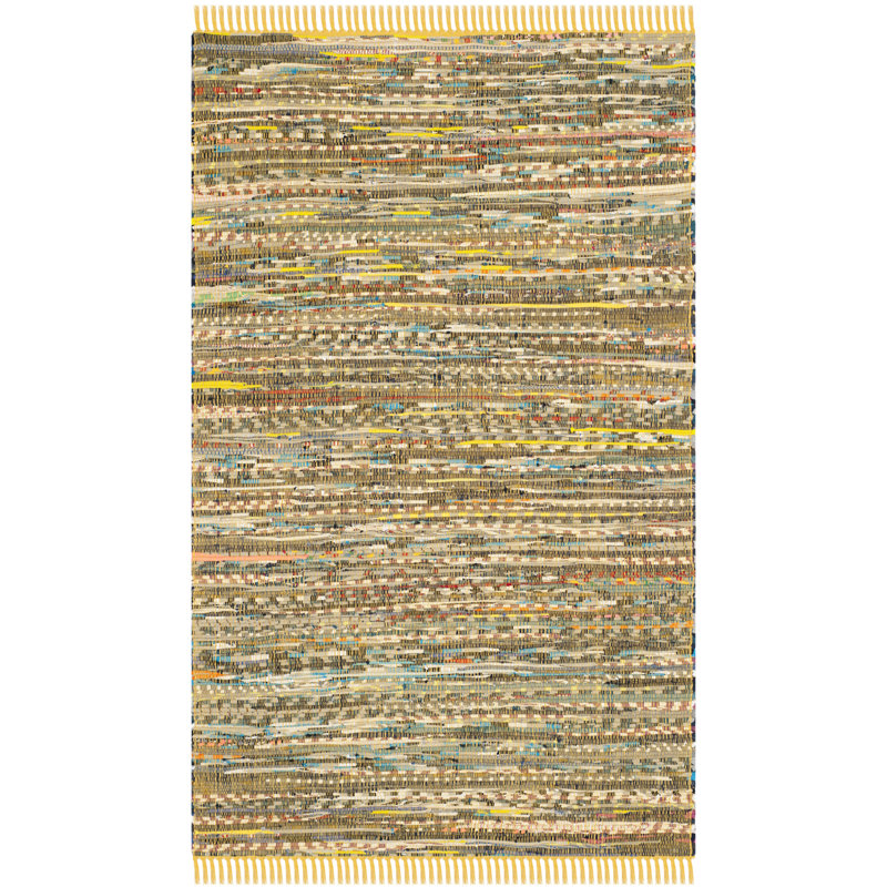 Dunkle Cotton Flatweave Area Rug, Rectangle 91 x 152cm
