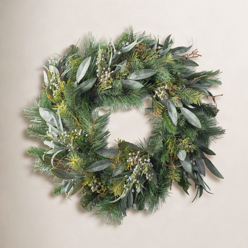 Couronne de soie, H 30 po x l 30 po x P 6 po