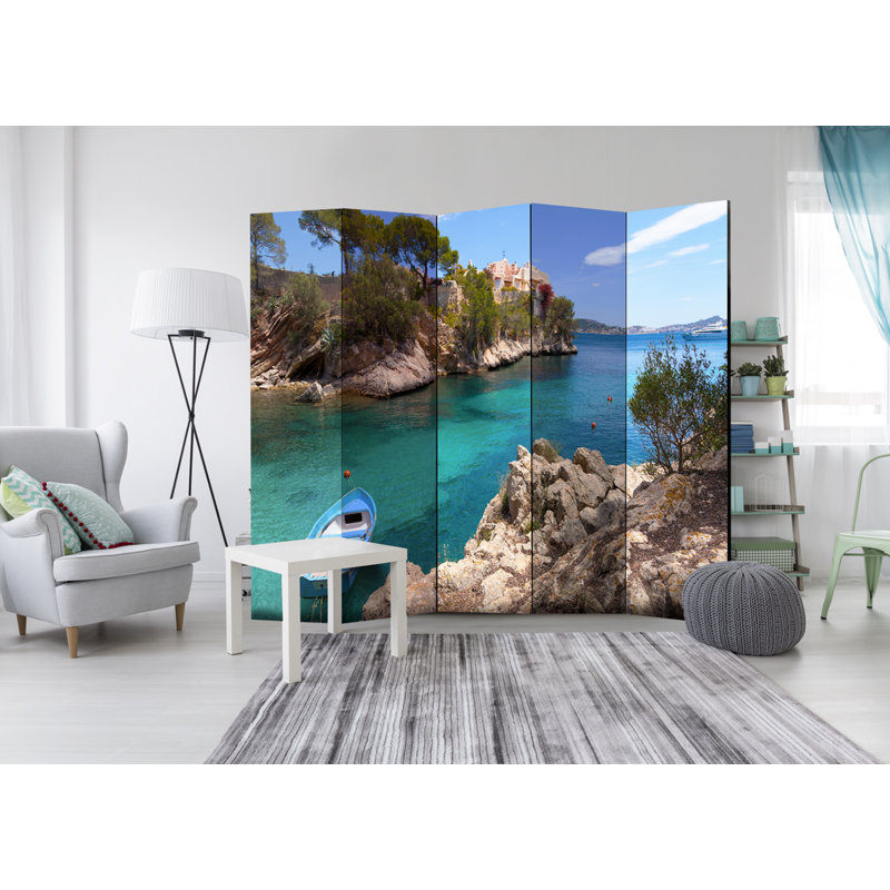 225cm W x 172cm H 5 - Panel  One Sided Room Divider Folding Room Divider