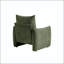 Fauteuil d'appoint surdimensionné en chenille 34,3 po-129386669