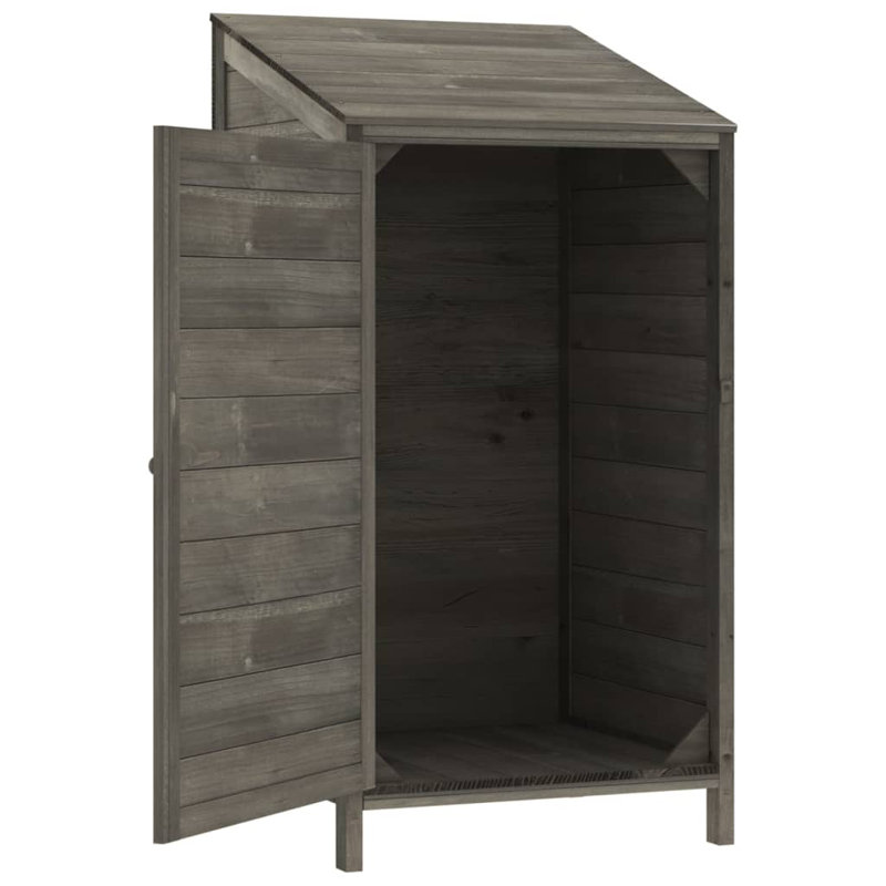 1.81 ft. W x 1.71 ft. D Solid Wood Lean-To Tool Shed, Anthracite