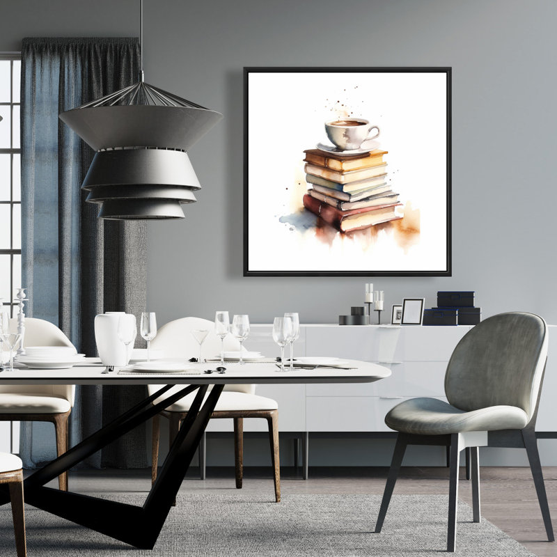 Relaxing Coffee - Toile abstraite encadrée pour décoration intérieure