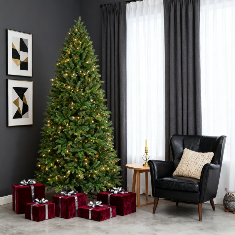 Arbre de Noël artificiel épinette Sparkling, H 7,5 pi, Oui