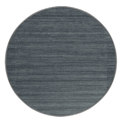 Machine Washable Solid Gray Area Rug