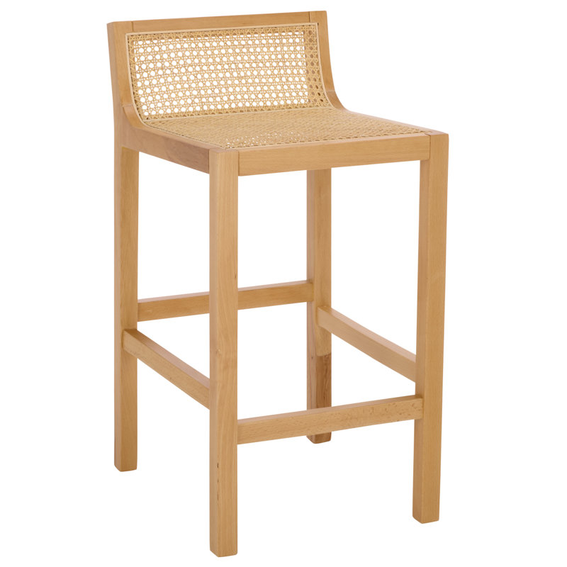 McCarthy Solid Wood Counter Stool, Natural/Natural, Counter Stool(25.59” Seat Height)