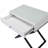 Side Table, Nightstand With Glass Top, Drawer And Metal Cross Base, Bed Side Table-104983122