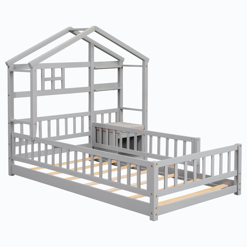 Lit plateforme 59,03 po, gris