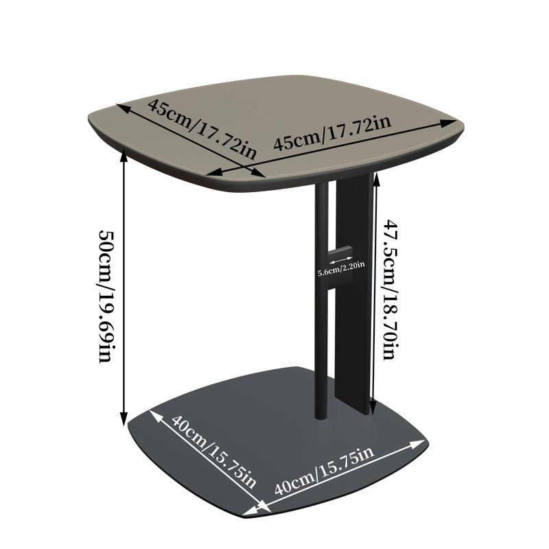 Annalily Frame End Table, Grey